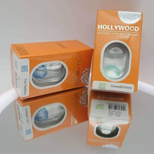 hollywood luxury color lenses true sapphire emerald green with mirrow