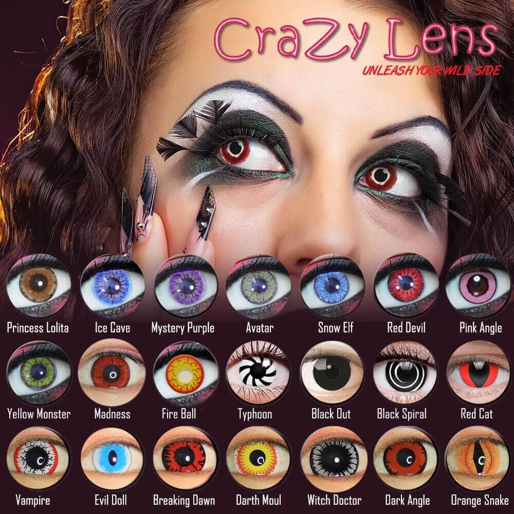 Crazy Contact Lenses Poster with detailed colors