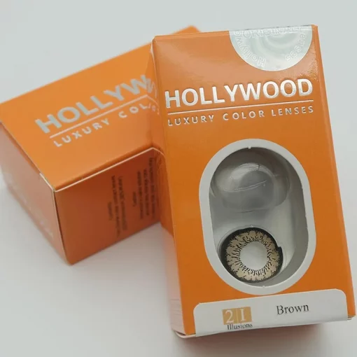 doubel box close up hollywood luxury color lenses brown