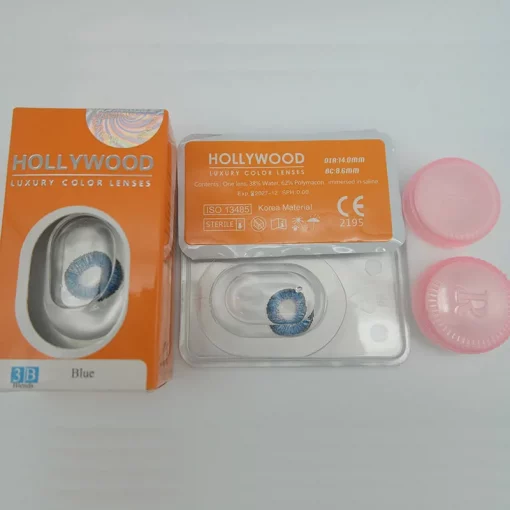 hollywood blue contacts unfold packing