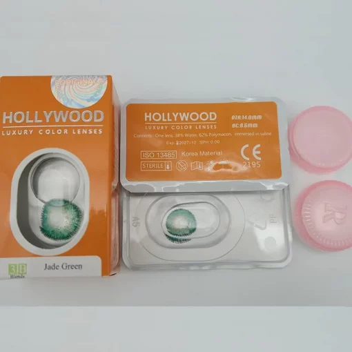 packing detail view jade green colored contacts hollywood