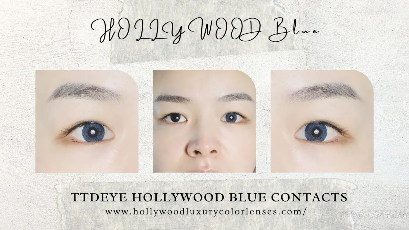 Hollywood blue contacts poster