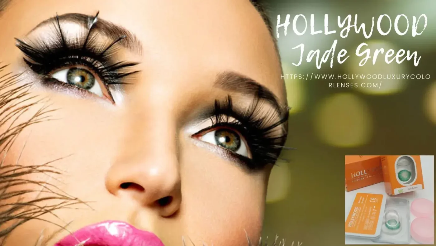 jade green colored contacts Hollywood poster