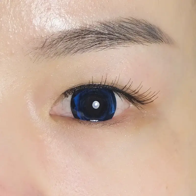 Rose Blue colored contacts
